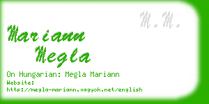 mariann megla business card